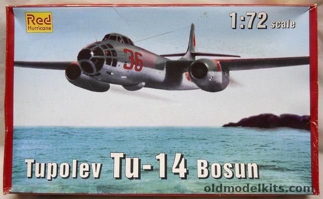 Red Hurricane 1/72 Tupolev Tu-14 Bosun Naval Bomber, 7200 plastic model kit